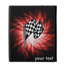 Chequered Flag; red iPad Case