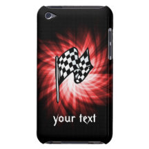 Chequered Flag; red iPod Touch Case-Mate Case