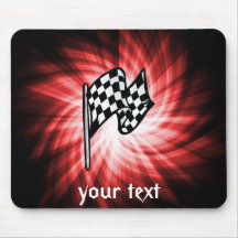 Chequered Flag; red Mousepad