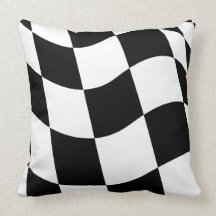 Chequered Flag Throw Pillow