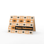 Chequered Ghoulies Halloween Greeting Card