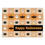 Chequered Ghoulies Halloween Greeting Card
