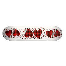 Chequered Heart Skate Decks