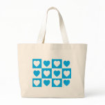 Chequered Hearts - Cyan Blue Bag