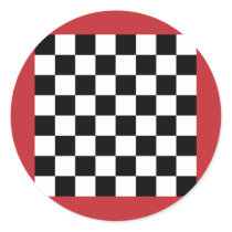 Chequered   Morocco, Morocco Round Stickers