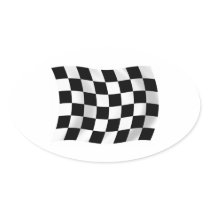 Chequered Racing Flag Sticker