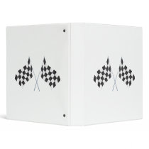 chequered racing flags graphic binder