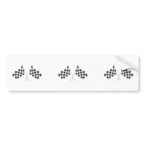 chequered racing flags graphic bumper sticker