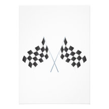 chequered racing flags graphic custom announcements