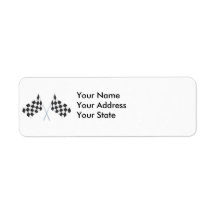 chequered racing flags graphic labels