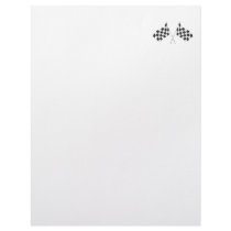 chequered racing flags graphic letterhead design