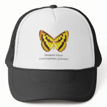 Chequered Skipper Butterfly with Name Trucker Hats