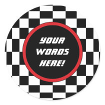 Chequered Square Sticker