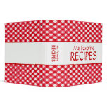Chequered Tablecloth Recipe Binder