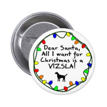 Cher Père Noël Vizsla Badge Avec Épingle