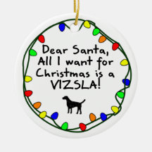 Cher Père Noël Vizsla Décoration Pour Sapin De Noël
