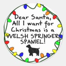 Cher springer spaniel de Père Noël Gallois Adhésifs