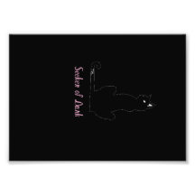 chercheur de chat de minou de noir foncé  tirage photo