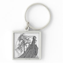 Cherie Amour Vintage Art Premium Square Keychain!