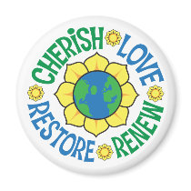 Cherish the Earth Refrigerator Magnets