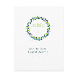 Cherish Wreath Wedding Table Card Post Card