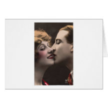 Cherished kiss greeting card