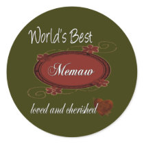 Cherished Memaw Sticker