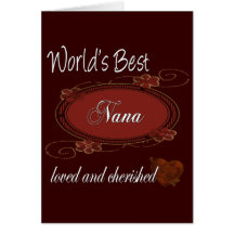 Cherished Nana Greeting Card