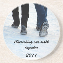Cherishing Our Walk Together coaster