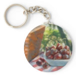 Cherries and Picnic Basket Keychain
