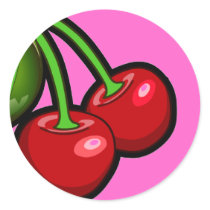 Cherries by PinkGirlz Round Stickers