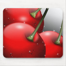 Cherries Close Up with Dew Mousepad