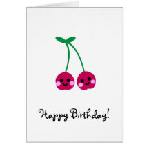 cherries, Happy Birthday! Card