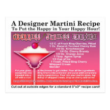 Cherries Jubilee Martini Recipe Postcard