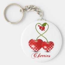 cherries keychain