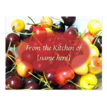Cherries Recipe Card Postcard