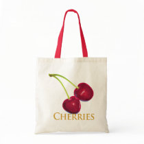 Cherries with Stems Tote Bags
