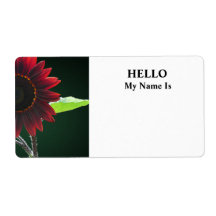 Cherry and Chocolate Sunflower Personalised Shipping Labels