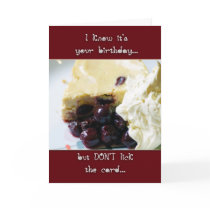 Cherry And Kirsch Cheesecake Birthday Card - Humou