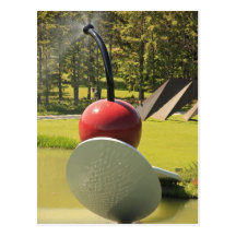 Cherry and Spoon with Spray Postcard