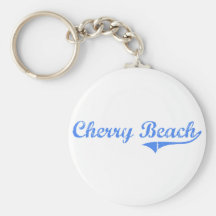 Cherry Beach Michigan Classic Design Keychains