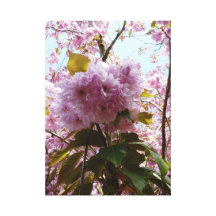 Cherry Blossom and Leaves Stretched Wrapped Canvas Gallery Wrapped Canvas