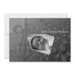 Cherry Blossom Black and White Birth Announcement invitations