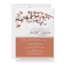 Cherry Blossom Bridal Shower Invitation (coral)