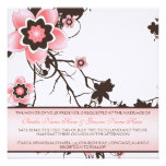 Cherry Blossom Classy Pink & Brown Wedding Invite