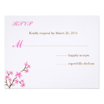 Cherry Blossom Custom Invites