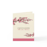 Cherry Blossom Custom Thank You Card (pink)