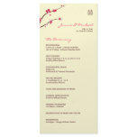 Cherry Blossom Double Happiness Wedding Program rack cards