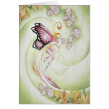 Cherry Blossom Faery Greeting Cards