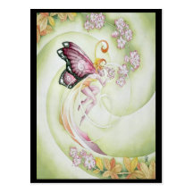 Cherry Blossom Faery Post Card